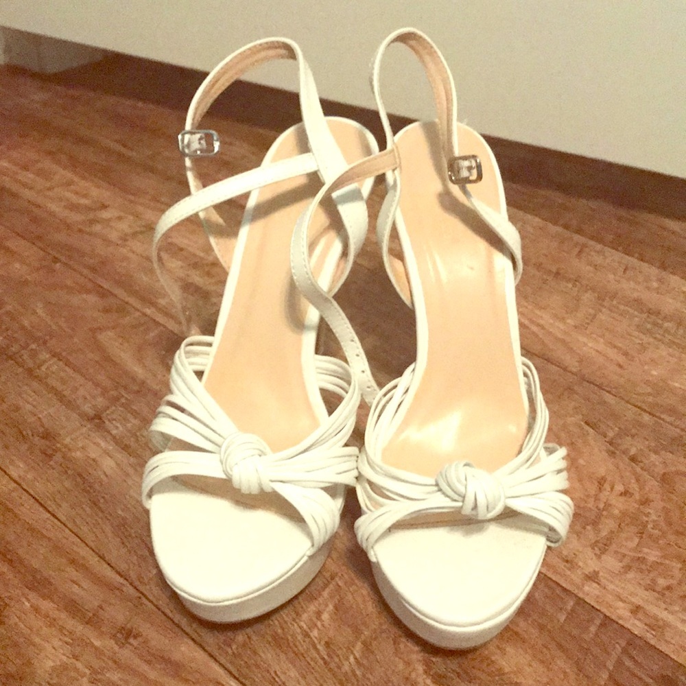 white high heels